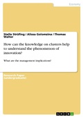 Cover: How can the knowledge on clusters help to understand the phenomenon of innovation? - GRIN Verlag