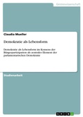 Cover: Demokratie als Lebensform - GRIN Verlag