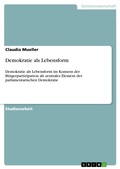 Cover: Demokratie als Lebensform - GRIN Verlag