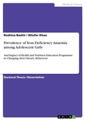 Cover: Prevalence of Iron Deficiency Anaemia among Adolescent Girls - GRIN Verlag