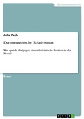 Cover: Der metaethische Relativismus - GRIN Verlag