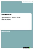 Cover: Systematischer Vergleich von Elterntrainings - GRIN Verlag