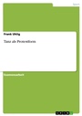 Cover: Tanz als Protestform - GRIN Verlag