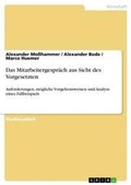 Cover: Das Mitarbeitergespraech aus Sicht des Vorgesetzten - GRIN Verlag