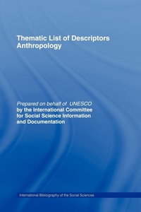 Abbildung von: Thematic List of Descriptors - Anthropology - Routledge