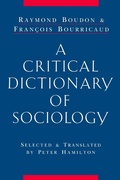 Cover: A Critical Dictionary of Sociology - Routledge