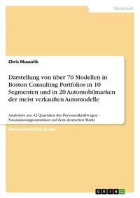 Abbildung von: Darstellung von ueber 70 Modellen in Boston Consulting Portfolios in 10 Segmenten und in 20 Automobilmarken der meist verkauften Automodelle - GRIN Verlag