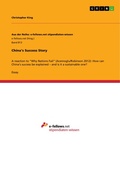 Cover: China's Success Story - GRIN Verlag