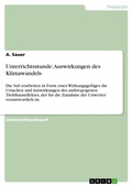 Cover: Unterrichtsstunde: Auswirkungen des Klimawandels - GRIN Verlag