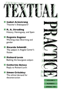 Enlarge image Cover: Textual Practice - Routledge