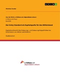 Cover: Der Entry Standard als Kapitalquelle f&uuml;r den Mittelstand - GRIN Verlag