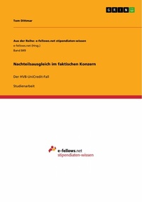 Abbildung von: Nachteilsausgleich im faktischen Konzern - GRIN Verlag