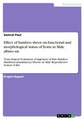 Cover: Effect of bamboo shoot on functional and morphological status of Testis in Male albino rat - GRIN Verlag