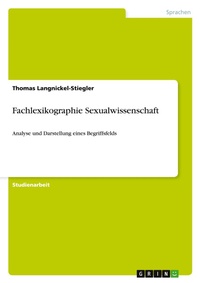 Abbildung von: Fachlexikographie Sexualwissenschaft - GRIN Verlag
