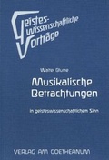 Cover: Musikalische Betrachtungen in geisteswissenschaftlichem Sinn - Verlag am Goetheanum