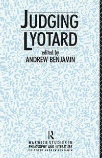 Enlarge image Cover: Judging Lyotard - Routledge