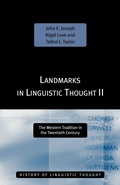 Cover: Landmarks in Linguistic Thought Volume II - Routledge