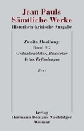 Cover: Jean Pauls S&auml;mtliche Werke. Historisch-kritische Ausgabe - Verlag Hermann B&ouml;hlaus Nachfolger Weimar