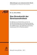 Cover: Das Grundrecht der Gewissensfreiheit - St&auml;mpfli Verlag