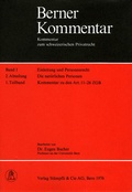 Cover: Personenrecht, Familienrecht / Die nat&uuml;rlichen Personen - St&auml;mpfli Verlag AG