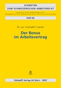 Cover: Der Bonus im Arbeitsvertrag - St&auml;mpfli Verlag AG