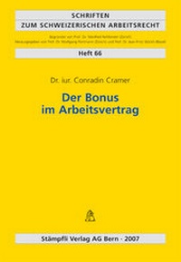 Enlarge image Cover: Der Bonus im Arbeitsvertrag - Stämpfli Verlag AG