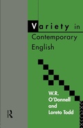 Cover: Variety in Contemporary English - Routledge