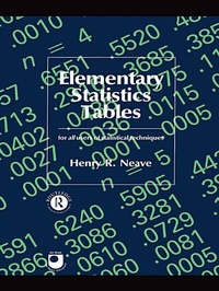 Enlarge image Cover: Elementary Statistics Tables - Routledge