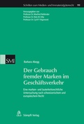 Cover: Der Gebrauch fremder Marken im Gesch&auml;ftsverkehr - St&auml;mpfli Verlag AG