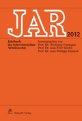 Cover: JAR 2012 - St&auml;mpfli Verlag AG