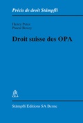 Cover: Droit suisse des OPA - St&auml;mpfli Verlag AG