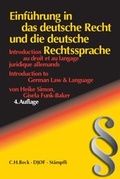 Cover: Einf&uuml;hrung in das deutsche Recht und die deutsche Rechtssprache - St&auml;mpfli Verlag AG