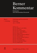 Cover: Einleitung, Kommentar zu Art. 1-9 ZGB. Band I, 1. Abteilung - St&auml;mpfli Verlag AG