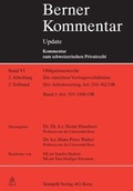 Cover: Berner Kommentar Update - Art. 319-362 OR, Lieferung 7, Der Arbeitsvertrag. (Arbeitsrecht) - St&auml;mpfli Verlag AG
