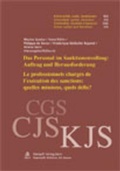 Cover: Das Personal im Sanktionenvollzug: Auftrag und Herausforderung / Les professionnels charg&eacute;s de l'ex&eacute;cution des sanctions: quelles missions, quels d&eacute;fis? - St&auml;mpfli Verlag AG