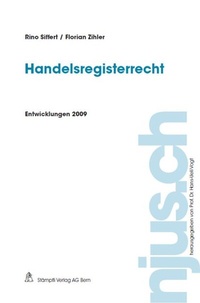 Abbildung von: Handelsregisterrecht, Entwicklungen 2009 - Stämpfli Verlag
