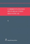Cover: Commentationes Historiae Ivris Helveticae. Band V - St&auml;mpfli Verlag AG
