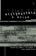 Cover: Wittgenstein and Quine - Routledge