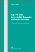 Cover: Aspects de la justiciabilit&eacute; des droits sociaux de l'Homme - St&auml;mpfli Verlag AG