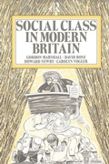 Cover: Social Class in Modern Britain - Routledge