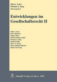 Abbildung von: Entwicklungen im Gesellschaftsrecht II - Stämpfli Verlag