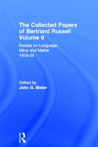 Abbildung von: The Collected Papers of Bertrand Russell, Volume 9 - Routledge