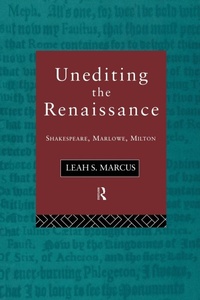 Enlarge image Cover: Unediting the Renaissance - Routledge