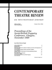 Enlarge image Cover: Proceedings of the Soviet/British Puppetry Conference - Harwood-Academic Publishers
