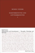 Cover: Selbsterkenntnis und Gotteserkenntnis I - Rudolf Steiner Verlag