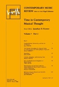 Cover: Time in Contemporary Musical Thought - Harwood-Academic Publishers