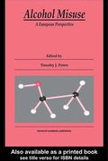 Cover: Alcohol Misuse - Harwood-Academic Publishers