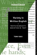 Cover: Variety in Written English - Routledge