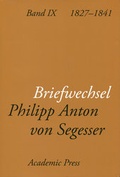 Cover: Briefwechsel Philipp Anton von Segesser - Academic Press Fribourg
