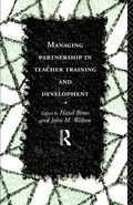 Cover: Managing Partnership in Teacher Training and Development - Routledge